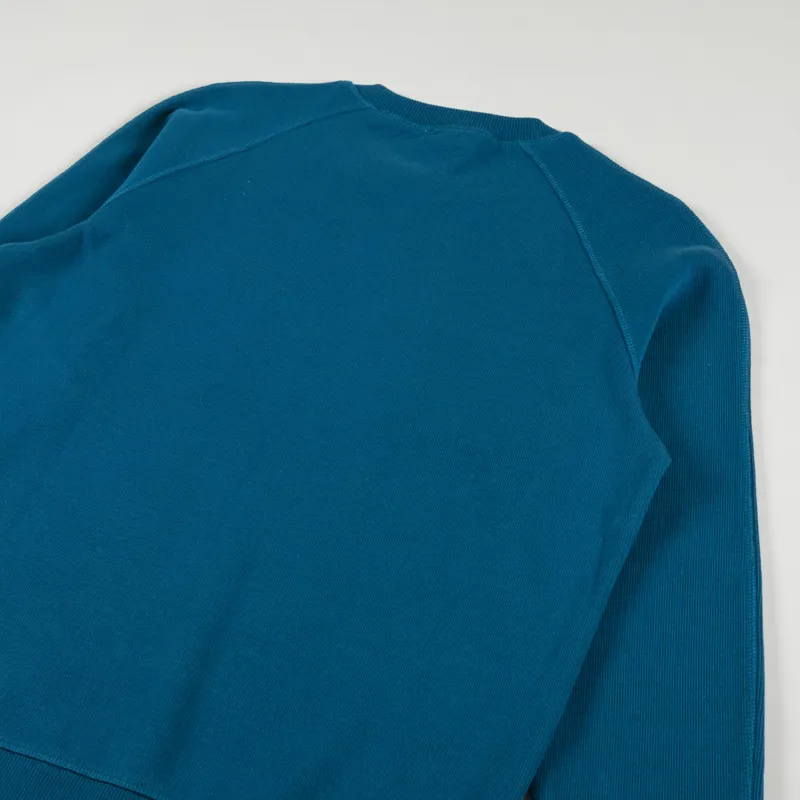 Armor Lux Logo Pocket Crew Sweat Glacial Blue-3