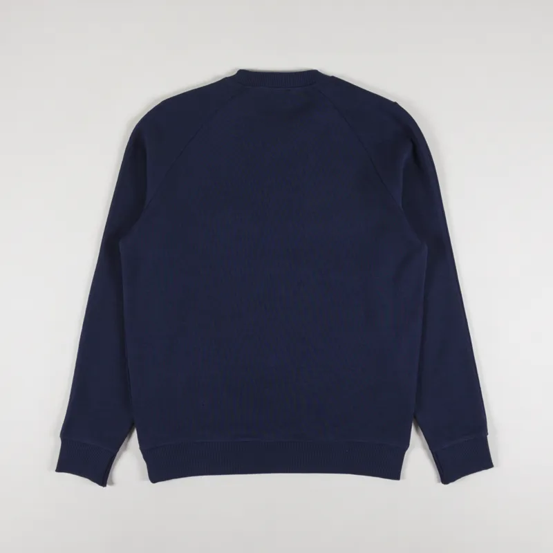 Armor Lux Logo Pocket Crew Sweat Marine Deep-1