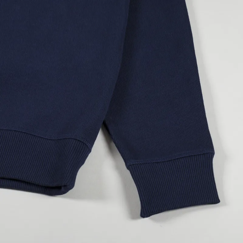 Armor Lux Logo Pocket Crew Sweat Marine Deep-4