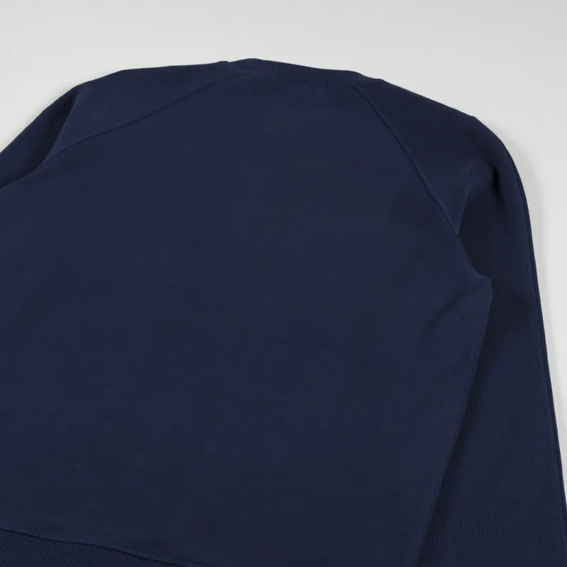 Armor Lux Logo Pocket Crew Sweat Marine Deep-3