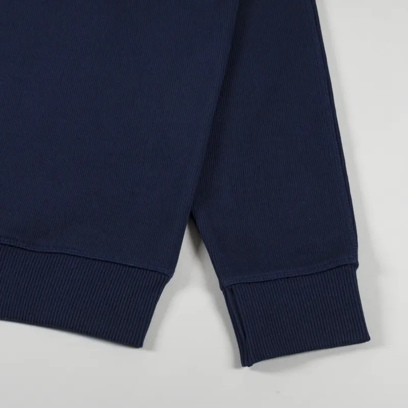 Armor Lux Logo Pocket Crew Sweat Marine Deep-6