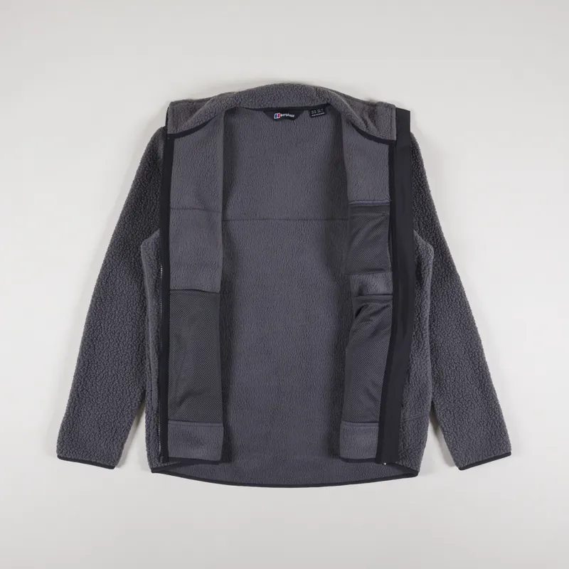 Berghaus Syker Fleece Jacket Grey Pinstripe Jet Black-1