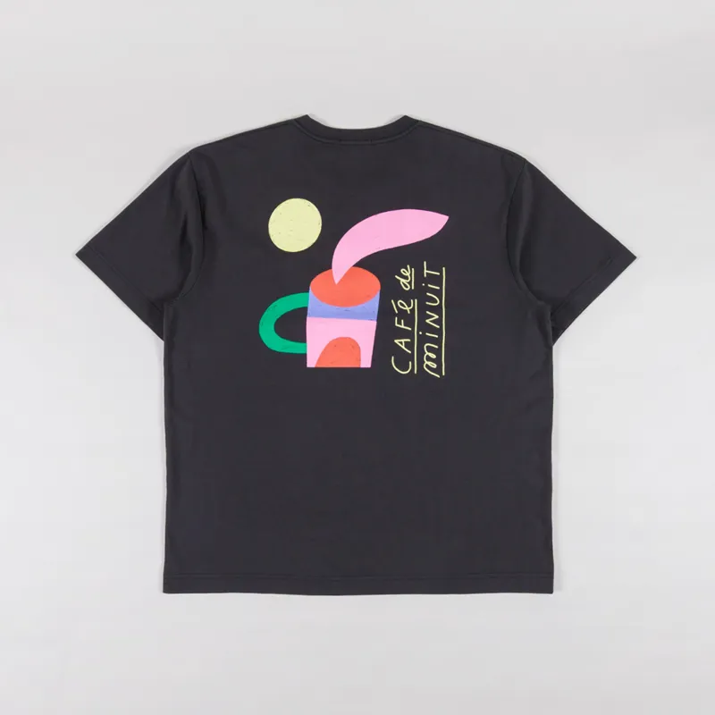 Olow Cafe De Minuit T Shirt Carbon Black