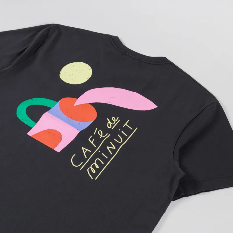 Olow Cafe De Minuit T Shirt Carbon Black-2