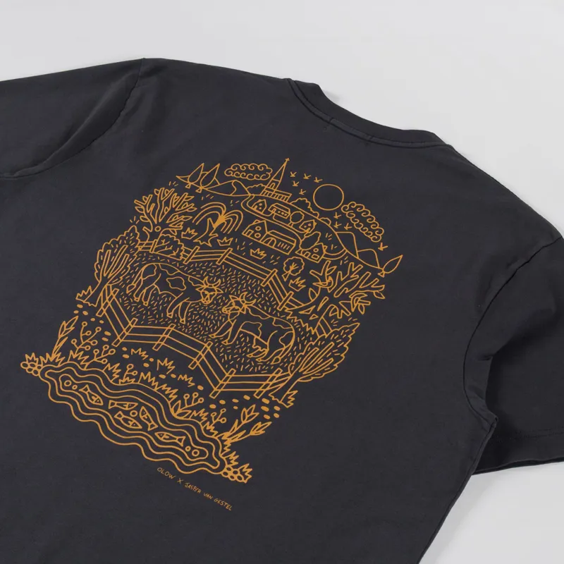 Olow Campana T Shirt Carbon Black-2