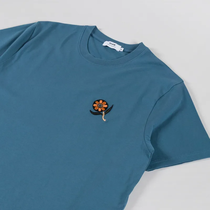 Olow Ikeba T Shirt Steel Blue-1
