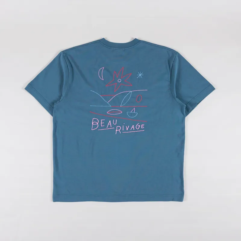 Olow Rivage T Shirt Steel Blue