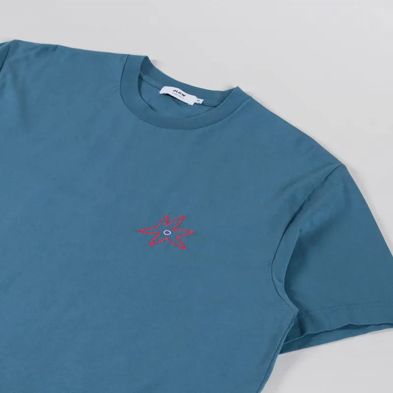 Olow Rivage T Shirt Steel Blue-3