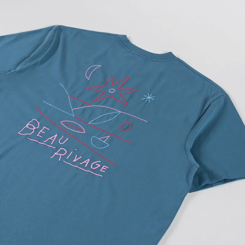 Olow Rivage T Shirt Steel Blue-2