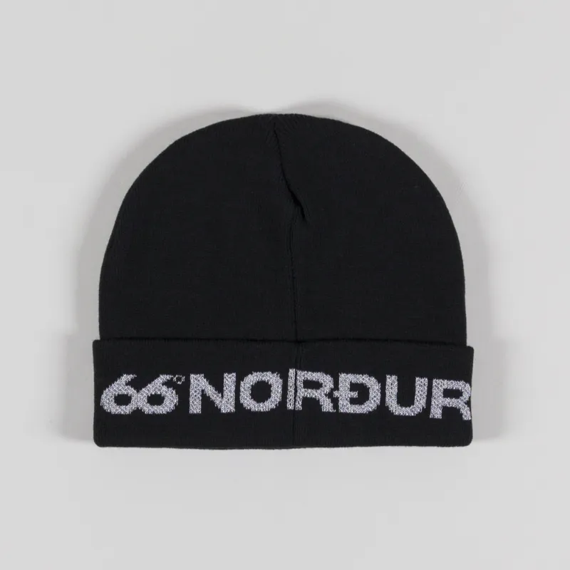 66 North Nordur Beanie Black Reflective-1