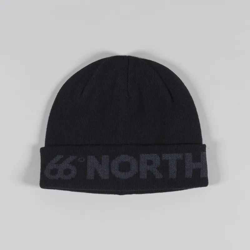 66 North Beanie Black-1