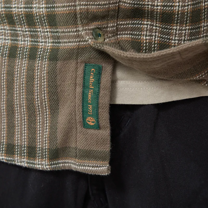 Timberland Flannel Check Regular Shirt Sea Turtle-10