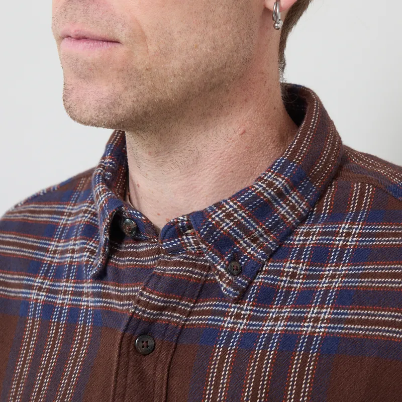 Timberland Flannel Check Regular Shirt Chicory Coffee-3
