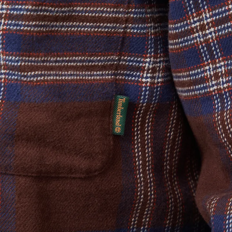 Timberland Flannel Check Regular Shirt Chicory Coffee-7