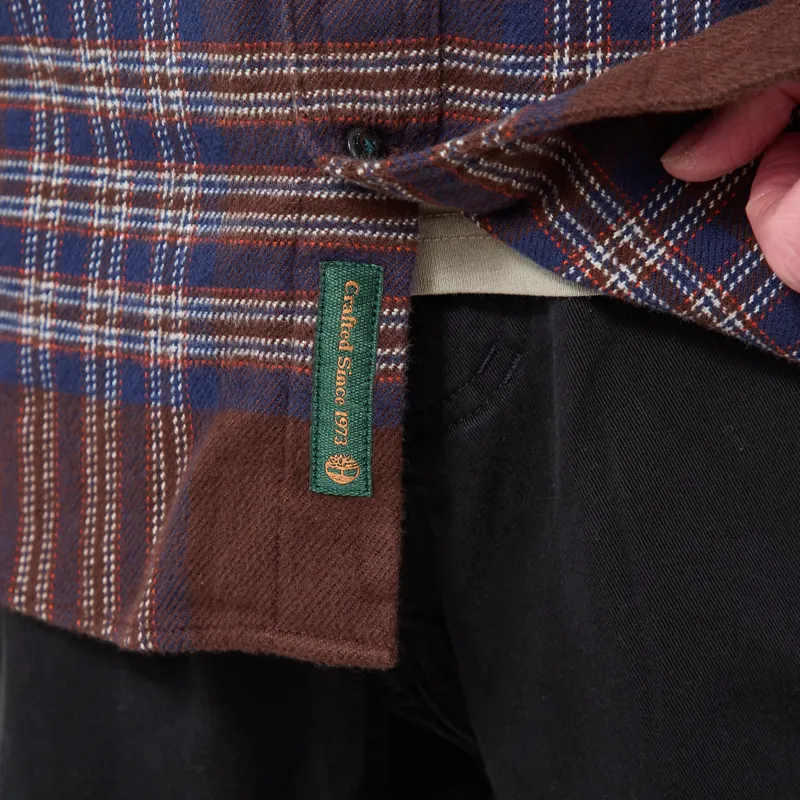 Timberland Flannel Check Regular Shirt Chicory Coffee-8