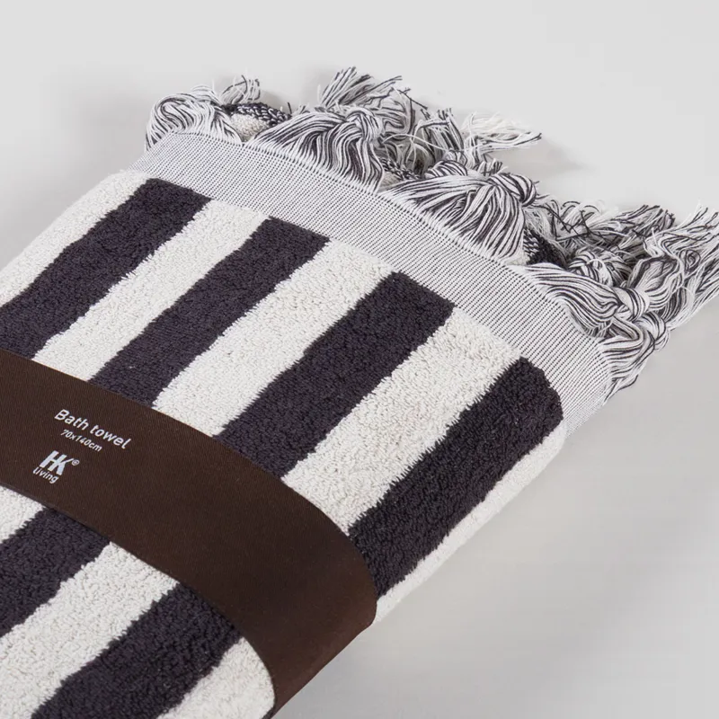 HKLIVING Bath Towel 1991 Black White-2