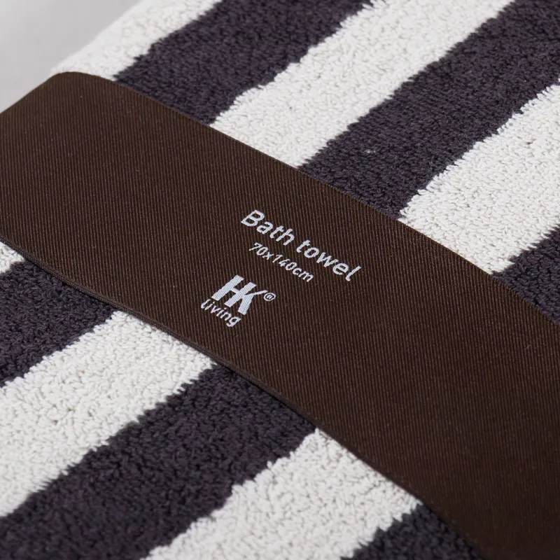 HKLIVING Bath Towel 1991 Black White-4