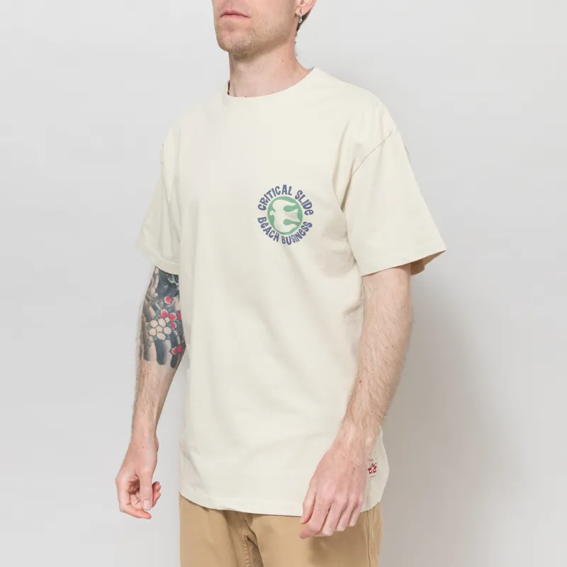 The Critical Slide Society Seabird T Shirt Ecru-1