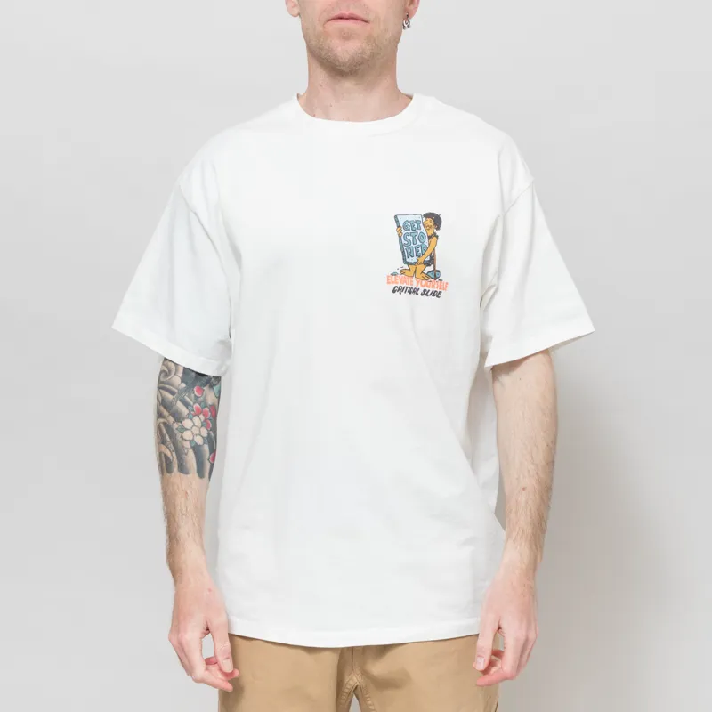 The Critical Slide Society Levitate T Shirt Vintage White-2