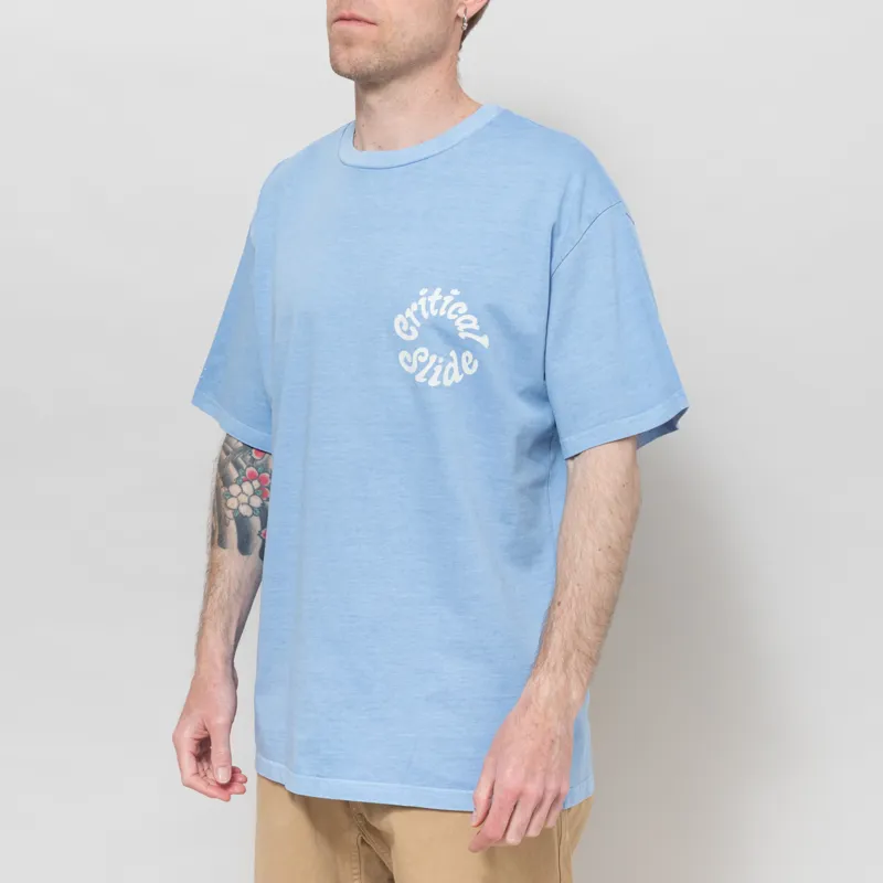 The Critical Slide Society Spiral T Shirt Powder Blue-1
