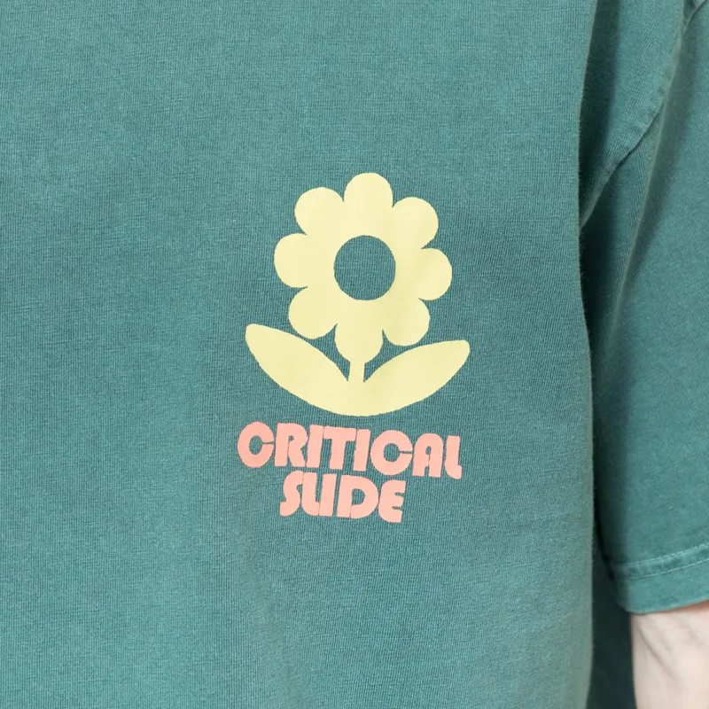 The Critical Slide Society Sunflower T Shirt Dusty Green-5