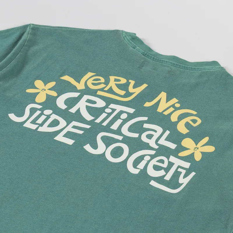 The Critical Slide Society Very Nice T Shirt Dusty Green-4