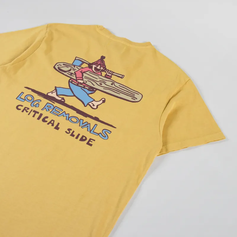 The Critical Slide Society Logger T Shirt Mustard-2