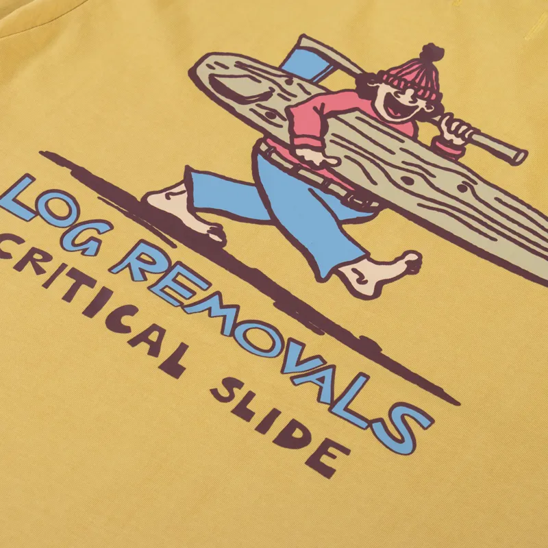 The Critical Slide Society Logger T Shirt Mustard-4
