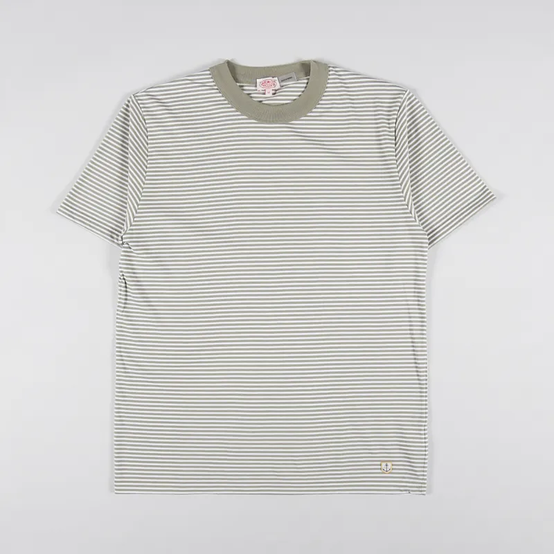 Armor Lux Heritage Stripe T Shirt Argile Blanc