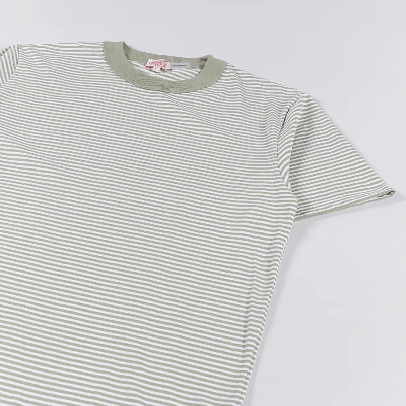 Armor Lux Heritage Stripe T Shirt Argile Blanc-2