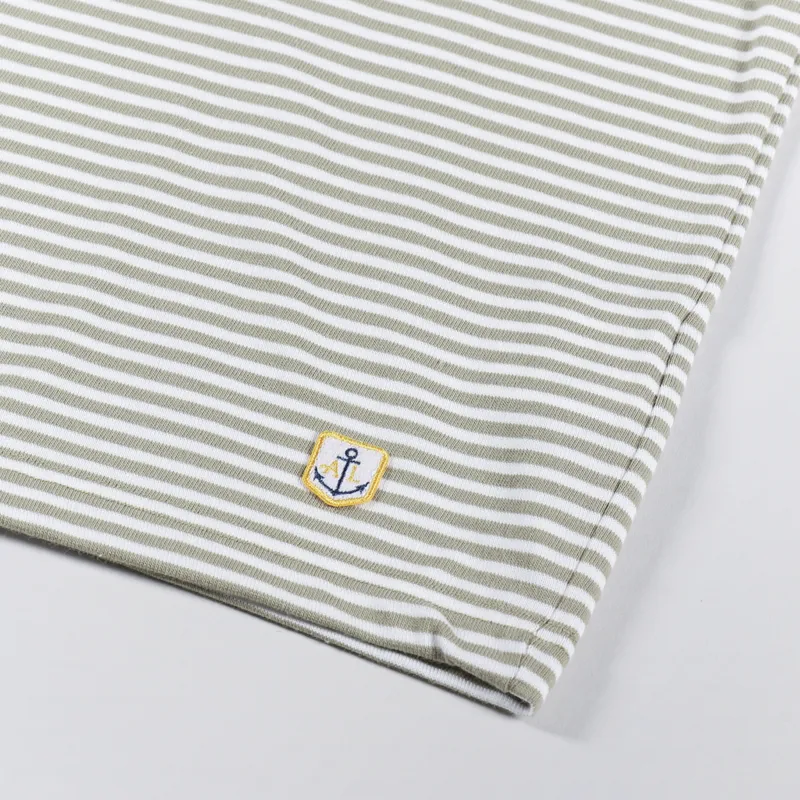 Armor Lux Heritage Stripe T Shirt Argile Blanc-1