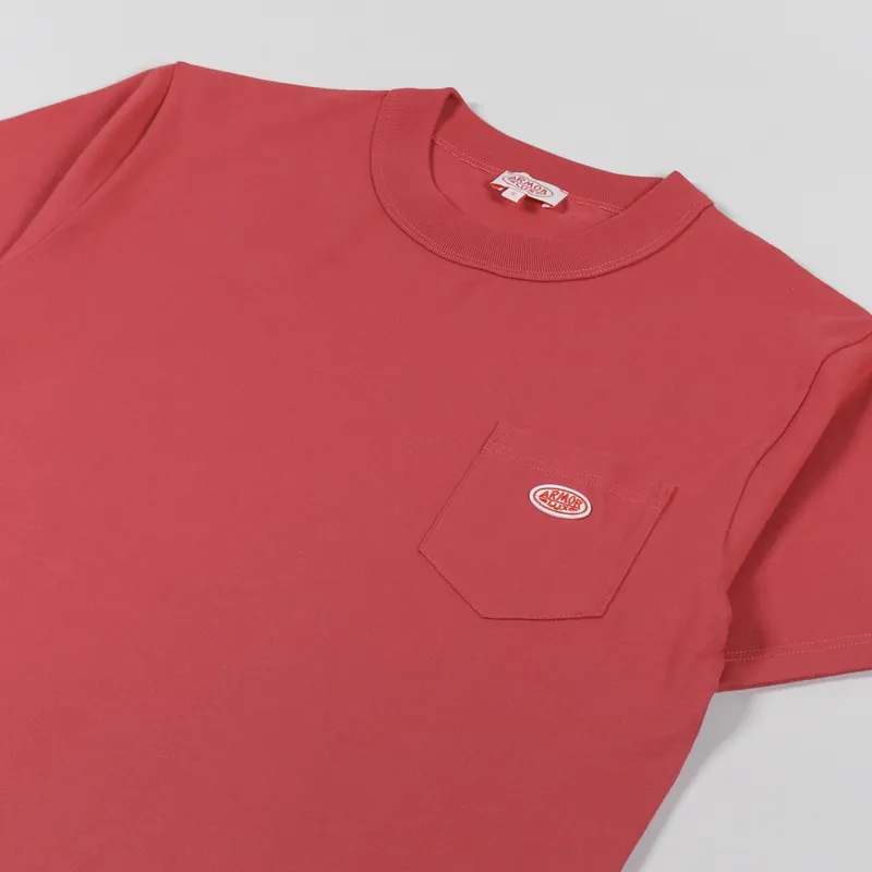 Armor Lux Heritage Pocket T Shirt Cranberry-2