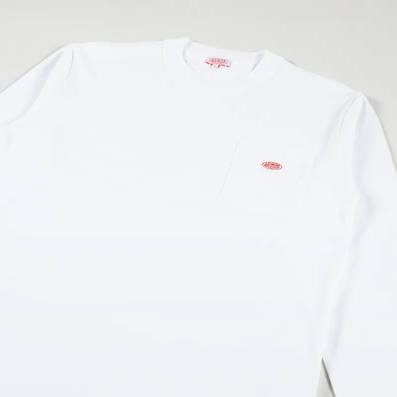 Armor Lux Heritage Pocket Long Sleeve T Shirt White-2