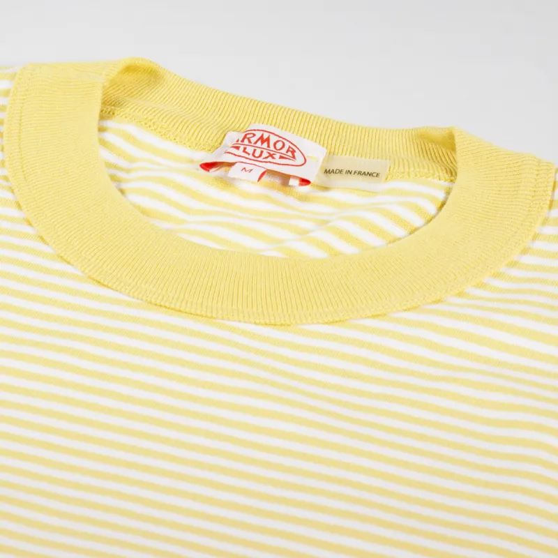 Armor Lux Heritage Stripe T Shirt Broom Blanc-3