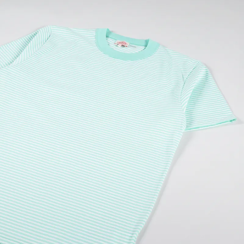 Armor Lux Heritage Stripe T Shirt Mint Green Milk-1