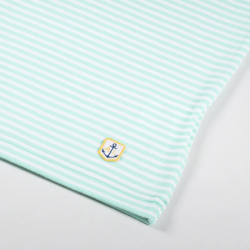 Armor Lux Heritage Stripe T Shirt Mint Green Milk-2