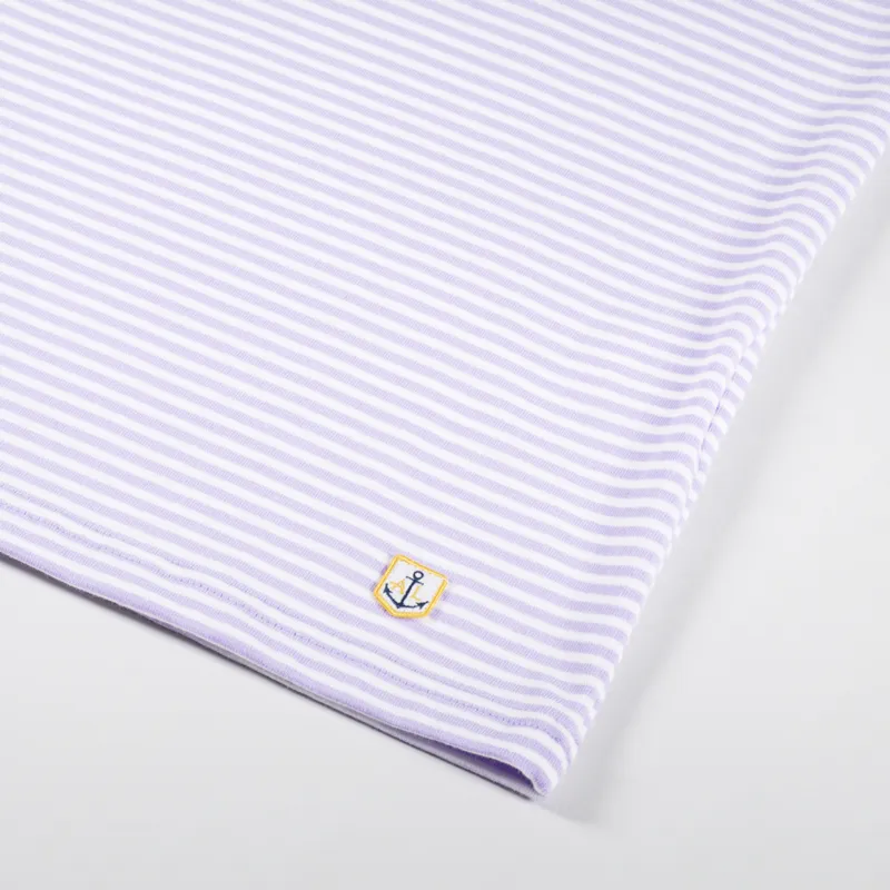 Armor Lux Heritage Stripe T Shirt Pastel Lilac Milk-1