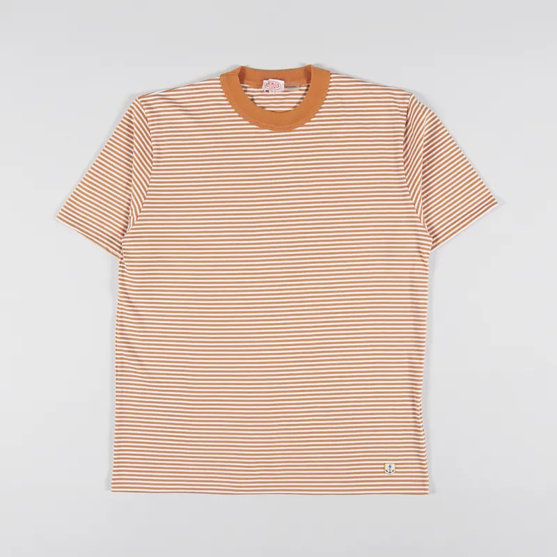 Armor Lux Heritage Stripe T Shirt Rusty White