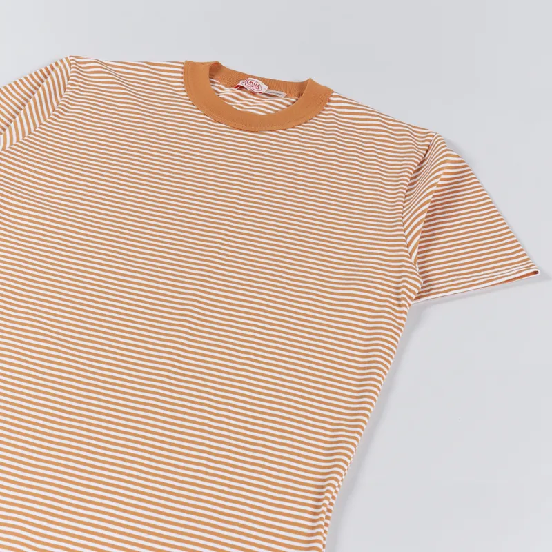 Armor Lux Heritage Stripe T Shirt Rusty White-2