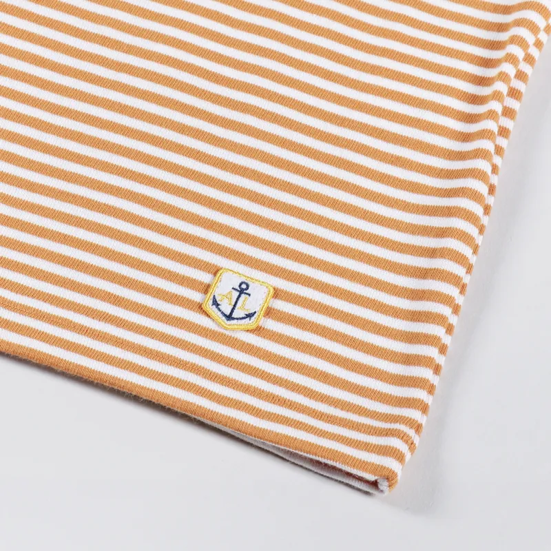 Armor Lux Heritage Stripe T Shirt Rusty White-1