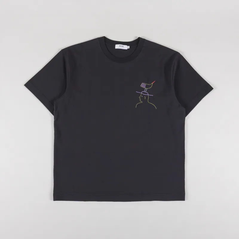 Olow Hat Roost T Shirt Carbon Black