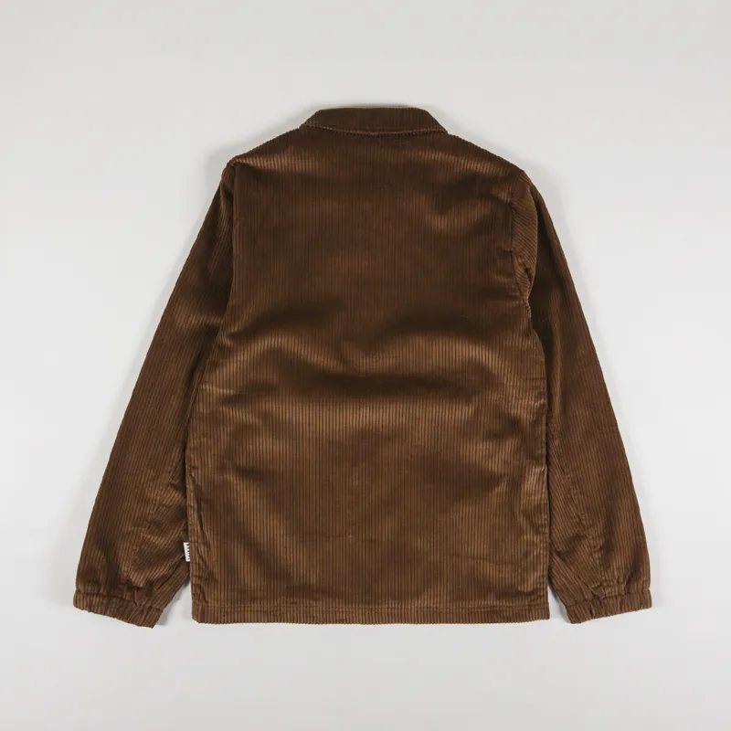Taikan Mens Corduroy Managers Shirt Jacket Dune Brown