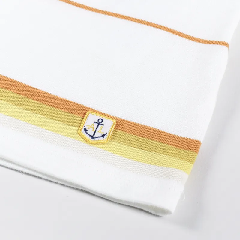 Armor Lux Jacquard Heritage T Shirt White Degrade Rusty-1