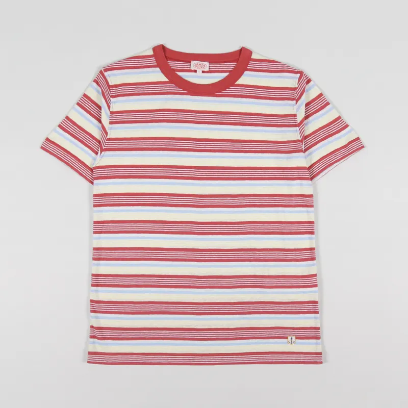 Armor Lux MC Heritage T Shirt Cranberry Nature Vanilla