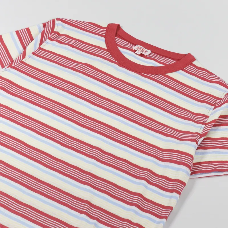 Armor Lux MC Heritage T Shirt Cranberry Nature Vanilla-2