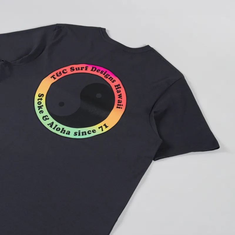 T And C 71 Logo T Shirt Washed Black-2