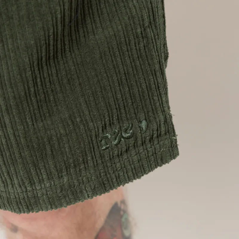 T and C Surf Corduroy Beach Shorts Dark Military-4