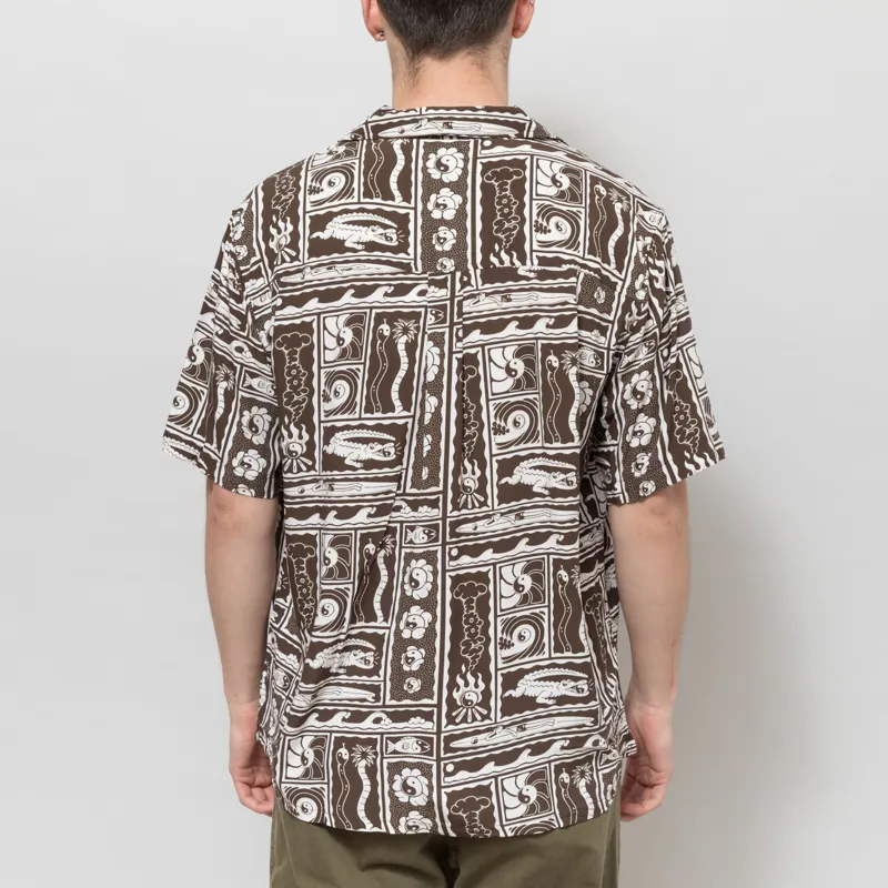 T and C Surf Aloha Shirt Brown-2