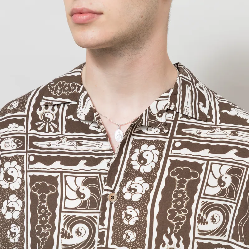 T and C Surf Aloha Shirt Brown-3