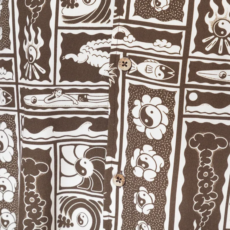 T and C Surf Aloha Shirt Brown-5